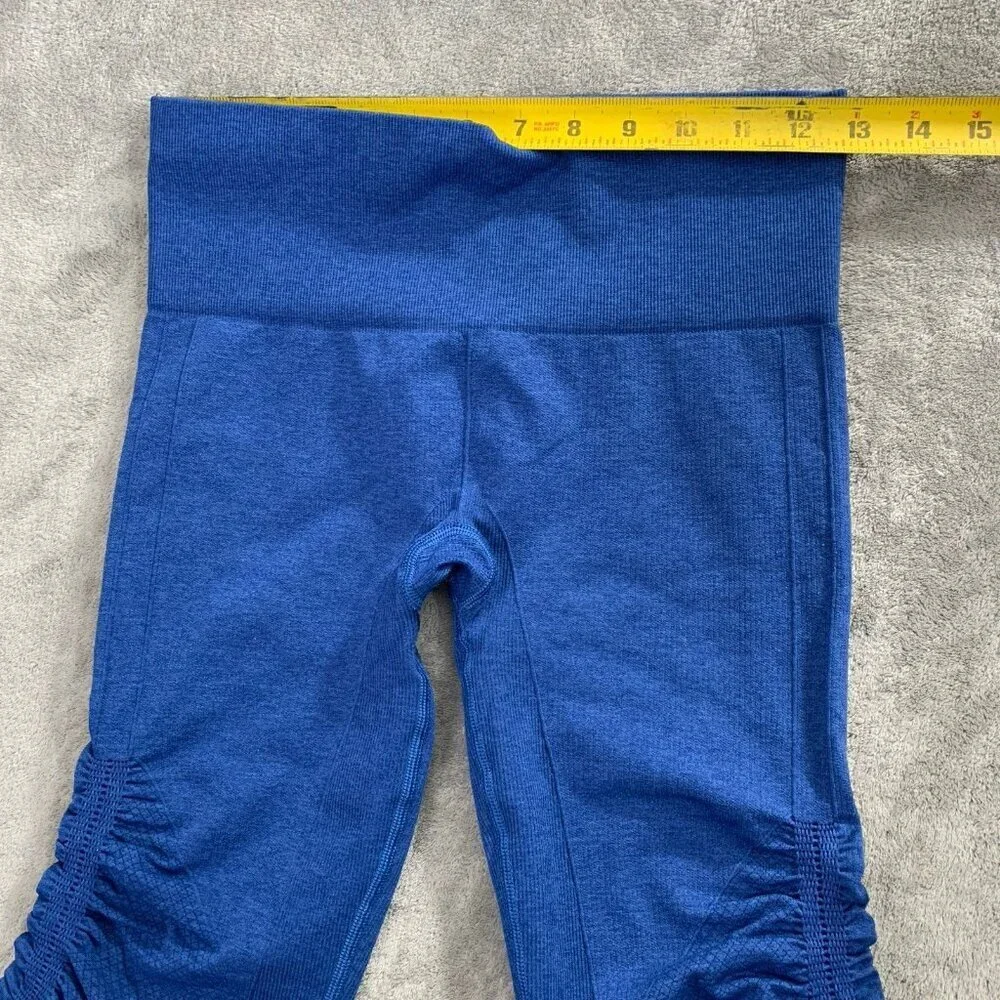 Lululemon Leggings Womens 6 Blue In The Flow Crop II Seamless Athleisure Workout